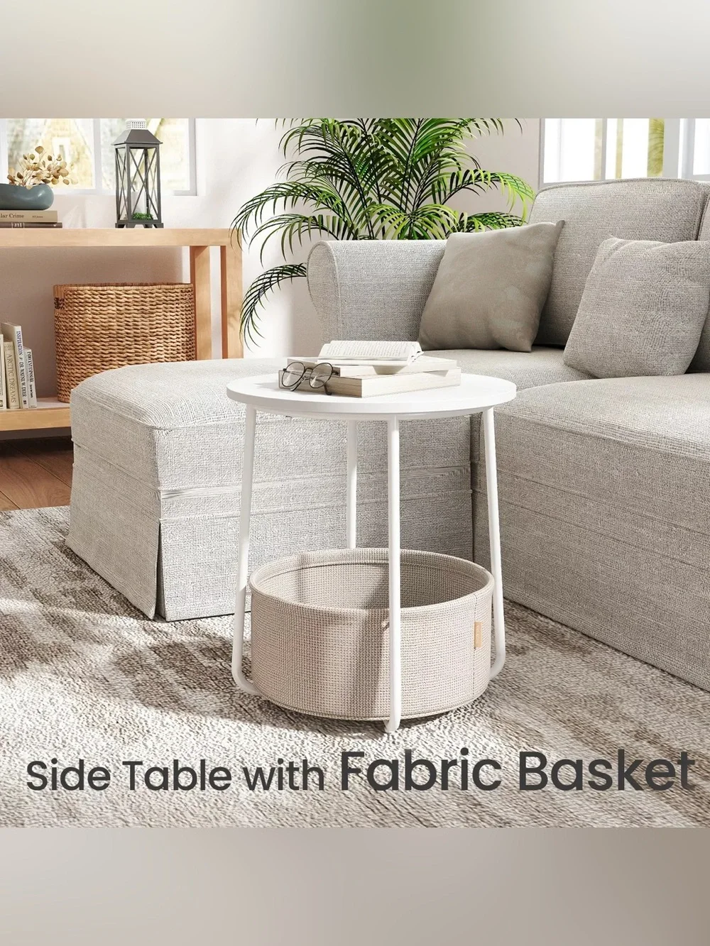 Target Side Table with Storage Round End Tables Living Room Small Spaces Bedroom